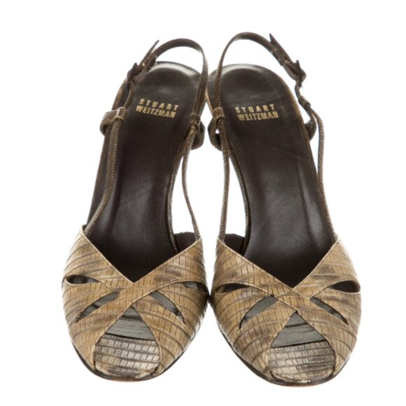 Stuart Weitzman Leather Slingback Sandals | Vintage and PERFECT for Spring - Picture 3 of 6